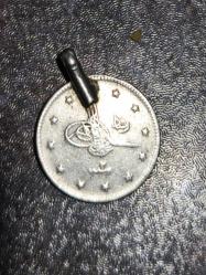 SULTAN 5. MEHMET REŞAT GÜMÜŞ 2 KURUŞ 1327/2 İSTANBUL DARBI. OSMANLI İMPARATORLUĞU. KULPLU