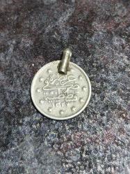 SULTAN 5. MEHMET REŞAT GÜMÜŞ 2 KURUŞ 1327/2 İSTANBUL DARBI. OSMANLI İMPARATORLUĞU. KULPLU