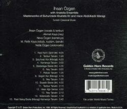 İhsan ÖZGEN - Masterworks of Itri & Meragi / CD