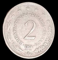 Yugoslavya 1974 2 Dinar