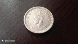 1945 HALF RUPEE İNGİLTERE HİNDİSTAN'I