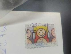 Postadan Geçmiş Pul Filateli - Damgalı - ÇOCUK SAĞLIĞI AŞI PULU  1988 - 50 LİRA - Türkiye Cumhuriyeti