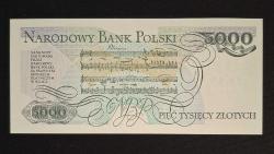 Polonya 5000 Zloti 1988 ÇA/ÇİL KAĞIT PARA