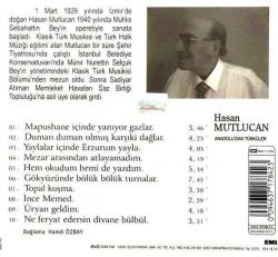 HASAN MUTLUCAN - ANADOLUDAN TÜRKÜLER / CD