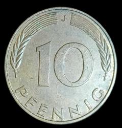 Almanya 1991 J 10 Pfennig
