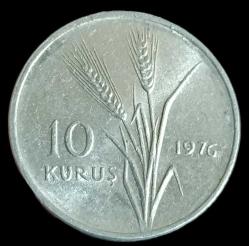 1976 10 Kuruş alüminyum
