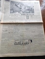 Cumhuriyet Gazetesi - 1 İkincikanun ( Ocak) 1941 -  Yeni Sene Kutlu Olsun - Kahraman Mehmetçikten Gençliğe Mektup - Bir Harb Yılından Diğer Bir Harp Yılına Yazanlar Yunus Nadi Köşe Yazısı - Bugün Merhum Maarif Vekili Necati'nin 12. Yıldönümüdür - Yılbaşı Piyangosu Çekildi - Roosevelt'in Hitabesi Her Yerde Sevinçle Karşılandı - Berlin Matbuatı Sükut Ediyor - Küçük Hikasy Bir Yılbaşı Hikayesi Yazan Hamdi Varoğlu - 1941 Yılına Girerken Hava Harblerine Bakış Yazan M.S. - Kızıl Vazo Yazan Peride Celal Yazı Dizisi - Durak Yerleri Yazan Burhan Felek Köşe Yazısı - Ömer Rıza Doğrul Köşe Yazısı - Merhametten Maraz Yazan Stefan Zweig Yazı Dizisi - Çemberlitaş Sinemasında Okyanus Bekçileri - Saray Sinemasında Günahkarlar - Alkazar Sineması - Kars Yeni Vali Muavini Raşid Demirtaş Fotoğraf - Türkiye Köylü İşçi Elbiseleri Toptan Satış Yeri - Marvin Fabrikası - Doktor Operatör Rahime Batu - Londra'nın Bombardımanı