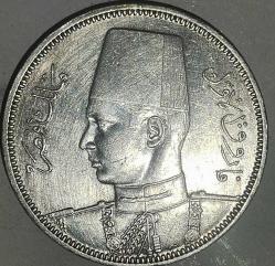 MISIR 1939   5 PIASTRE  GÜMÜŞ  7 GRAM