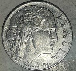 İTALYA 1942   20 CENTESİMO