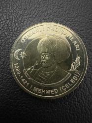 Birinci Mehmed (Çelebi Mehmed) 2024 Padişahlar Serisi 1 TL Bimetal Hatıra Parası. Çil