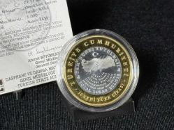 Darphane 2006 Tam Güneş Tutulması – 50 Yeni Türk Lirası Sertifikalı Gümüş üzeri Altın Kaplama Sikke Hatıra Parası