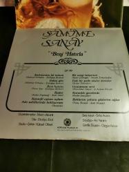 Samime Sanay beni hatırla LP plak