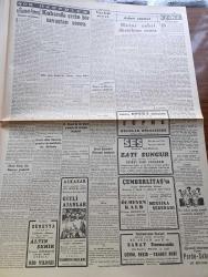 Cumhuriyet Gazetesi - 5 Mayıs 1943 - Yaylım Ateşi Yazan Nadir Nadi Köşe Yazısı - Tunus Ve Bizerte Şehirleri Tehlikede - Şeker Satışı Durduruldu - Askeri Vaziyet Matör Şehri Düştükten Sonra Yazan Emekli General H. Emir Erkilet Yazı Dizisi - Sofyada Fevkalade Tedbirler - Ekrem König Dün Ankara'ya Gönderildi - Hariciye Vekili Numan Menemencioğlu Bir Saat Süren Beyanatta Bulundu - Konservatuar Talebesinin Temsilleri Fotoğraf - İslam Ansiklopedisinde Çıkan Bir Makalenin Tenkidine Cevap Yazan Doktor A. Müfit Mansel - Vali Lütfi Kırdar Dün Mahkemede Şehadette Bulundu - İtalya'nın Cezalanması Yazan Ömer Rıza Doğrul Köşe Yazısı - Yabancı Kadın Filmi Bu Akşam Melek Sinemasında - Şüphe Kadıköy Opera Sinemasında - Utanıyorum Yazan Burhan Felek Köşe Yazısı - Çapamarka - Hasan Kuvvet Şurubu - Gripin - Singer Cep Saatleri - Frengi Ve Belsoğukluğuna Karşı Protejin - Bugünkü Radyo Programı - Borsa - Bulmaca