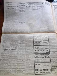 Cumhuriyet Gazetesi - 6 Mayıs 1943 - Bulgaristan Durumu Yazan Nadir Nadi Köşe Yazısı - Rakı Sarfiyatı Artıyor - Adaların Ziyneti Orman İdaresi Çamlarının Temizlenmesi İşini Üzerine Aldı - Sofyada Yüzlerce Kişi Tevkif Edildi - Şark Cephesinde Sovyet Taarruzu - Vekiller Heyeti Cumhurreisimiz İsmet İnönü Riyasetinde Toplandı - Bir Çin Ordusu Çevrildi Japonların Başladığı Taarruz Büyüyor - Mecidiyeköy Cinayeti - Maliye Vekili Fuad Ağralı Yeni Yıl Bütçesi Hakkında Bilgi Verdi - Bayan Durad'ın Balesi - Gazino Kahve Ve Çayhanelerin De Tarifesi Değiştiriliyor - Maoriler Acaba Türkmüdürler Yazan Abidin Daver - Beklenmeyen Misafir Bu Akşam Saray Sinemasında - Güzide Sanatkarlarımız Vahdet Nuri İle Cemal Reşit'in Dün Akşamı Konserleri Fotoğraf - Vay Şekerim Yazan Burhan Felek Köşe Yazısı - Deva Ağrı Kesici - Nevrozin Ağrı Kesici - İsmetpaşa Kız Enstitüsü - Göz Hekimi Nuri Fehmi Ayberk - Borsa - Bulmaca - Bugünkü Radyo Programı