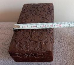 ORJJİNEL EL YAPIMI AHŞAP OYMA TAKI KUTUSU.  İKİNCİ EL KONDİSYON YÜKSEK KOLEKSİYONLUK