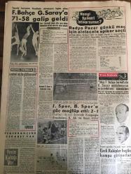 YENİ SABAH GAZETESİ 15 OCAK 1959 YIL :21 SAYI :7137---CHP Kurultayı dün tarihi bir beyanname yayınladı: CHP nin  taahhüdleri :Bütün Antidemokratik Kanunların kaldırılması  ,Anayasa Mahkemesi Çift Meclis ,Nisbi Seçim usulü ve grev hakkı  --Yd .Subay adaylarının hepsi okula alınacak --İskenderun da ki infilakta 16 kişinin öldüğü açıklandı ---Yozgat ta iki kişiyi öldüren kaatil kaçtı --Meclis de Çelikbaş ve Gedik  söz düellosu --Robert College ücretlere yeni tarz zam yaptı --Bu hepsinden parlak ! :Siyavuşgil --İstanbul Rehberi ---İnfilaka ait dosya ehivukuf heyetinde ---De Gaulle ,Cezayirliler için umumi af ilan etti ---Mikoyan ölümle tehdit ediliyor --2 Kaatilin bir cinayeti daha ortaya çıkarıldı --Dün 3 şüpheli vakası tespit edildi --Fenerbahçe Galatasaray a 71-58 galip geldi --Radyo pazar günkü için alelacele spiker seçti --I.Spor ,B.Spor u güç mağlup etti :2-1--Ezeli rakip bugün kampa giriyorlar ---B.Amerika silah yardımı yaparken şart koşuyor --Talebeler 175 lira bursu az buluyor --