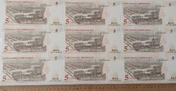 8.EMİSYON 5 YTL (YENİ TÜRK LİRASI) KISA RADAR SET 9 ADET KAĞIT PARALAR ORİJİNAL ÇİLL ÇOK ÇOK NADİR