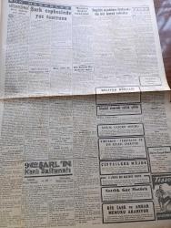 Cumhuriyet Gazetesi - 22 Mayıs 1943 - Meraka Değer Noktalar Yazan Nadir Nadi Köşe Yazısı - İngiliz Uçakları İtalya'da Da Büyük Bir Baraj Yıktılar - Millî Müdafaa İçin 120 Milyon Lira Fevkalade Tahsisat Verilecek - Şark Cephesinde Yaz Taarruzu - Japon Donanması Başkumandanı Amiral Yamamoto Öldü - İbrahim Sünuhi Arsan - Askeri Vaziyet Çin Japon Harbi Yazan Emekli General H. Emir Erkilet Yazı Dizisi -  Başvekil Şükrü Saracoğlu Tarafından Verilecek Ziyafet - Roosevelt'in Mesajı M. Davies Tarafından Staline Verildi - Suzan Güven'in İştirakiyle Büyük Saz Heyeti Yenikapı Sandıkburnunda - Profesör Schede Bugün Gidiyor - Tekerlek Raya Giriyor Yazan Feridun Osman Menteşoğlu - 9. Şarl'ın Kanlı Saltanatı Yazan Prosper Merimee Yazı Dizisi - Tissot Saat - Charlie Chan Mumyalar Müzesinde Bugün İpek Sinemasında - Blaupunkt 8 Lambalı Radyoları Gelmiştir - Bugünkü Radyo Programı - Borsa - Petrol Nizam Saç Bakımı Güzelliğin Birinci Şartıdır - Açık Arttırma İle Satış - Kavaklıdere Şarapları