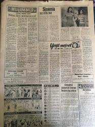 YENİ SABAH GAZETESİ 12 OCAK 1959 YIL :21 SAYI :7134--Öğretmen buhranı encümende tenkit edildi --CHP Kurultayı bugün toplanıyor ---İnfilak sahasında dün ceset bulunmadı --Balıkesir de Güçbirliğine  katılanlar  her gün artıyor --Çekmece yolundaki bir kaza da iki genç kız öldü --Silivri de hamile bir kadın ebenin ihmaline kurban gitti ---Şiddetli yağmur  Balıkesir de hasar yaptı ---Sual yağmuru :Siyavuşgil---Rusya ,Almanya için bir antlaşma hazırlandı --Su derdinin halli için program hazırlandı --Amerika feza yarışında Rusya yı geçmek azminde --Ankara motorlü treni yanıyordu ---Ankara Radyosunun 4 elemanı ,bir skandala sebebiyet verdiler ---Sinema : Dört sevdalı kız ,Toto korkusuz  milyoner ,---Bir karı koca metroda birbirlerini kaybettiler ---Galatasaray ,Beşiktaş ı 2-1 yendi --Vefa ile berabere kalan adalet  dördüncü oldu --Yeni futbol federasyonu  hafta sonu ilan edilecek ---Kıbrıs Türklerini kalkındırmak için tedbirler ---İngiliz hostesleri kısa etek  istemiyor ---