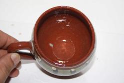 Eski Akıtmalı Ufak Boy Dekoratif  FİNCAN (KİTAP RAF