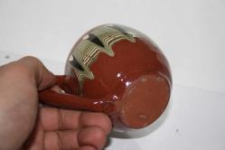 Eski Akıtmalı Ufak Boy Dekoratif  FİNCAN (KİTAP RAF