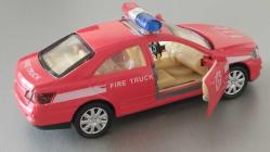 TIAN DU 2000 YILI İTFAİYE TEŞKİLATI KAPILARI  AÇILIR SESLİ VE LED IŞIKLI METAL ARABA 1/36 SIFIR HİÇ  KULLANILMAMIŞ SERGİLENMEMİŞ KOLEKSİUON ÜRÜNÜ