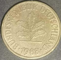 ALMANYA  1988 G  5 PFENNIG