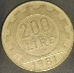 İTALYA 1981  200 LİRE