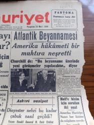 Cumhuriyet Gazetesi - 23 Mart 1944 - Bu Harbin En Büyük Bir Krizi Yazan Nadir Nadi Köşe Yazısı - Almanlar Romanya'yı Da Mı İşgal Ediyorlar - Alman İşgali Altındaki Macaristan'ın Yeni Başvekili Stojay Berlin'de Doktor Funk Ve Göbbels'le Konuşurken Fotoğraf - Antonescu Hitler'in Yanında - Almanlar Sofyadan Da Taleplerde Bulunmuşlar - Atlantik Beyannamesi Amerika Hükümeti Bir Muhtıra Neşretti - Churchill de Bu Beyanname Üzerinde Yeni Görüşmeler Yapılacaktır Diyor - Emekli General Ali İhsan Sabis Mahkum Oldu - Şark Cephesinde Ruslar Dniesterin Batısında Bir Şehir Daha Aldılar - Şekverenli Hüseyin Efe Hakkında Yazan İsmail Habib Sevük - Üstad Selim Sırrı Tarcan 70 Yaşında - Gönüle Ses Tiyatrosunda - Paşa'nın Karısı Kadıköy Süreyya Sinemasında - Marion'un Kalbi Yazan Vicki Baum Yazı Dizisi - Bugün Çıkan Akbaba Bütün Kıymetleri Toplamıştır - Chromekto Saç Boyası - Bugünkü Radyo Programı - Bulmaca - Borsa - İstanbul Şehir Tiyatrosunda Bu Akşam Yaprak Dökümü -Ürolog Operatör Doktor Kemal Çağlar