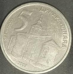 SIRBİSTAN   2003    5 DİNAR
