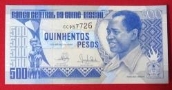 GİNE BİSSAU=1990  500 Pesos  P-12 ÇİL'