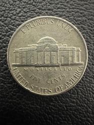 USA Amerika  ABD 5 Cent , 1980 Jefferson Nikel Darphane işareti 