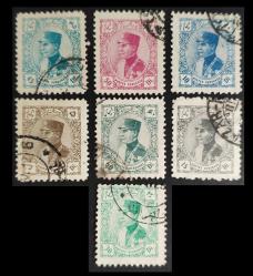 +++ İRAN ŞAH RIZA PEHLEVİ 1933 LOT - DAMGALI