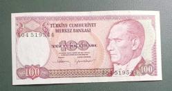 7 Emisyon A 04 seri 100 Lira Çil altı