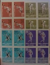 1964 TOKYO OLİMPİYATLARI MNH TAM SERİ 4 LÜ BLOK