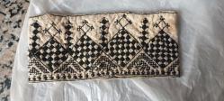 Osmanlı dönemi EL İŞİ OTANTİK ŞAPKA TEPELİK ÇEVRESİ 45 CM EN 10 CM BEJ SİYAH