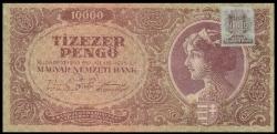 Pul Sürşarjlı Macaristan 10000 Pengö  1945 ÇT+