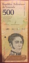 VENEZUELA 500 BOLİVAR 2018 ÇİL PARA RESİMDEKİ