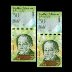 VENEZUELA (2015) - 50 Bolivares (ÇİL 10/10) 