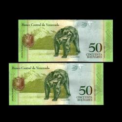 VENEZUELA (2015) - 50 Bolivares (ÇİL 10/10) 