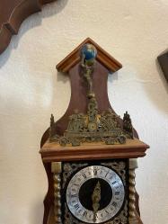 Antika hollanda günlük zincir kurmalı duvar saati