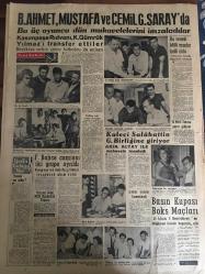 YENİ SABAH GAZETESİ 2 TEMMUZ 1959 YIL :22 SAYI :7300--Türkiye nin iktisadi istikrar programı müsbet netice verdi --Defterdarlık dolandırıldı ---Bu sene bir miktar şeker ithal edilmesi  muhtemel ---Atina da Türk -Yunan temasları başlıyor --İnönü yarın Ankara ya avdet ediyor --Heinrich Luebcke  B.Almanya nın yeni Cumhurreisi oldu --Türkiye de bir milyon çocuk  tahsil yapamıyor --Bir Alman talim uçağı Manyas gölüne düştü --Halk Oyunları :Siyavuşgil --İstanbul Rehberi ---Kolombiya da sellerden 180 kişi öldü --Kaçakçılıkla ilgili 3 kişi daha yakalandı --Bir yabancı şirket de 250 işçiye yol veriyor --Bir jandarma eri tüfekle öldürüldü --Belediye ,plajları yüzde 30 ucuzlatıyor --Yedi döviz kaçakçısı mahkum oldu ---B.Ahmet ,Mustafa ve Cemil Galatasaray da ---Kaleci Salahattin G.Birliğine giriyor --Fenerbahçe camiası iki gruba ayrıldı --Basın kupası boks maçları --Bu sene ki milli maçlar belli oldu --Eisenhower in enteresan bir basın toplantısı--Ateşe mermi atan 5 çocuk  parçalandı --