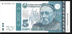 ** TACİKİSTAN ( 5 * SOMONİ ) 1999 - ÇİL