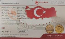 Türkiye Cumhuriyeti Anadolu Medeniyetleri Serisi No:11 (KUTULU VE SERTİFİKALI) 22 AYAR ALTIN