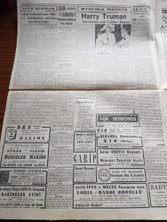 Cumhuriyet Gazetesi - 14 Nisan 1945 - Roosevelt'in Ölümü Yazan Nadir Nadi Köşe Yazısı - Amerika'nın Yasını Bütün Dünya Paylaştı - Başkan Roosevelt'in Cenazesi Yarın Törenle Kaldırılıyor - Amerikan Başkanı Roosevelt'in Ölümünden Dolayı Bütün Türkiye Derin Teessür İçinde - Cumhurbaşkanımız İsmet İnönü Dün Akşam Radyoda Amerikalılara Hitap Etti - Alman Propaganda Bakanı Doktor Goebbels Mukavemet İmkanının Tükendiğini İtiraf Etti - Mr. Roosevelt'in Veremediği Söylev - Truman Stalin Ve Churchill İle Görüşecek - Viyana'da Düştü - Harry Truman Amerika'nın Yeni Cumhurbaşkanı Yazan M. Kenan Kan - Doğan Kardeş Dergisi 23 Nisan'da Doğuyor - Lorel Hardi Bugün İpek Ve Melek Sinemasında - Bayan Fahrünnisa Zeyd'in Resim Sergisi - Dünya Hürriyetinin Kahramanı Yazan Ömer Rıza Doğrul - Mualla Gökçay Ve Hacer Buluş Maksim Gazinosunda - Hasan Limon Kolonyası - Bugünkü Radyo Programı - Sinir Buhranlarına Karşı Kardol - İstanbul Şehir Tiyatroları Dram Kısmında Casuslar oyunu