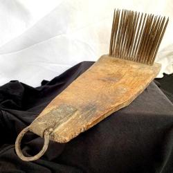 19.yy Anadolu 42 cm Ahşap El Yapımı Yün Tarağı