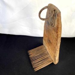 19.yy Anadolu 42 cm Ahşap El Yapımı Yün Tarağı