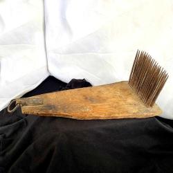 19.yy Anadolu 42 cm Ahşap El Yapımı Yün Tarağı