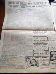 Cumhuriyet Gazetesi - 20 Eylül 1945 - Prens Abdülilah Türk Köylüleri Arasında Fotoğrafı - Muhterem Misafirimiz Dün Hasanoğlan Köy Enstitüsünü Ziyaret Etti - İngiltere Hindistan'a Muhtariyet Veriyor - Paris İş Kongresine Gidecek Türk İşçisi Emin İnal - Brezilya'nın Milli Bayramı - Nüfus Sayımı İçin Hazırlıklar Bitiyor - Milletvekillerimiz Üsküdar Halkevinde Halkı Dinliyorlar Fotoğraf - Mareşal Stalin'in Sıhhi Durumu - Modern Kazanova Elhamra Sinemasında - Berlin Muhabiri Bu Akşam İpek Sinemasında - Cumhuriyet'in Anketi Günün Mevzularına Dair 10 Sual Anketi Yapan Fikret Adil - Milli Korunma Mahkemesi Yeni Hapis Kararları Verdi - Ciğerdelen Yazan Safiye Erol Yazı Dizisi - Büyük Sanatkar Zati Sungur Şenpark Bahçesinde - Sanatkar Güldürücü Şevki Şakrak Milli Sinemada - Ümit Dünyası Renkli Karikatür Çizen Cemal Nadir - Bugünkü Radyo Programı - Borsa - Ankara Şarabı Satışa Çıkarılmıştır - Stüdyo Açılıyor Her Akşam Mazhar Ve Arkadaşları - Çorlu Sonbahar Panayırı