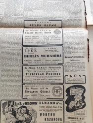 Cumhuriyet Gazetesi - 20 Eylül 1945 - Prens Abdülilah Türk Köylüleri Arasında Fotoğrafı - Muhterem Misafirimiz Dün Hasanoğlan Köy Enstitüsünü Ziyaret Etti - İngiltere Hindistan'a Muhtariyet Veriyor - Paris İş Kongresine Gidecek Türk İşçisi Emin İnal - Brezilya'nın Milli Bayramı - Nüfus Sayımı İçin Hazırlıklar Bitiyor - Milletvekillerimiz Üsküdar Halkevinde Halkı Dinliyorlar Fotoğraf - Mareşal Stalin'in Sıhhi Durumu - Modern Kazanova Elhamra Sinemasında - Berlin Muhabiri Bu Akşam İpek Sinemasında - Cumhuriyet'in Anketi Günün Mevzularına Dair 10 Sual Anketi Yapan Fikret Adil - Milli Korunma Mahkemesi Yeni Hapis Kararları Verdi - Ciğerdelen Yazan Safiye Erol Yazı Dizisi - Büyük Sanatkar Zati Sungur Şenpark Bahçesinde - Sanatkar Güldürücü Şevki Şakrak Milli Sinemada - Ümit Dünyası Renkli Karikatür Çizen Cemal Nadir - Bugünkü Radyo Programı - Borsa - Ankara Şarabı Satışa Çıkarılmıştır - Stüdyo Açılıyor Her Akşam Mazhar Ve Arkadaşları - Çorlu Sonbahar Panayırı
